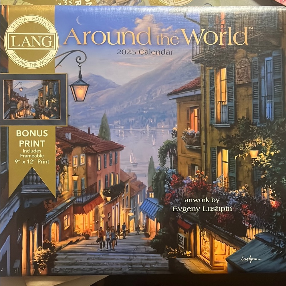 NEW LANG Around The World 2025 Wall Calendar Beautiful